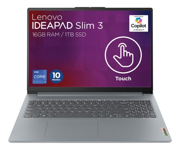 Ficha técnica Laptop Lenovo Ideapad Slim 3 15iru8 Intel Core I7 1355u Ram 16gb 1tb Ssd 15.6 Touch Windows 11 Home Teclado En Español