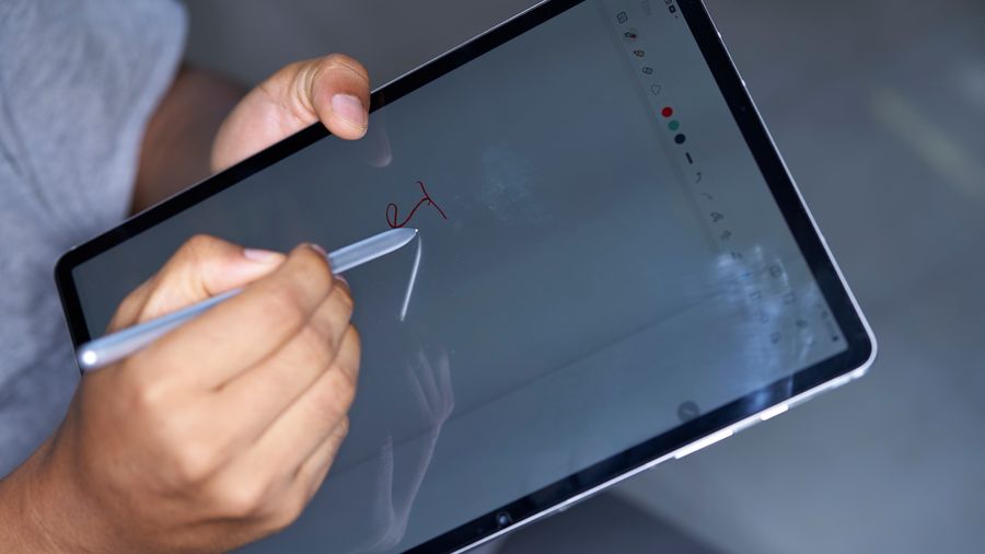 Escritura digital en tablet táctil